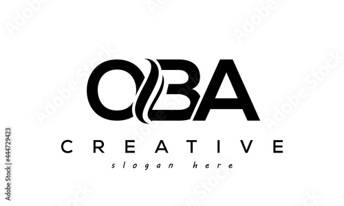 Letter OBA creative logo design vector	