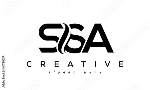 Letter SSA creative logo design vector photo