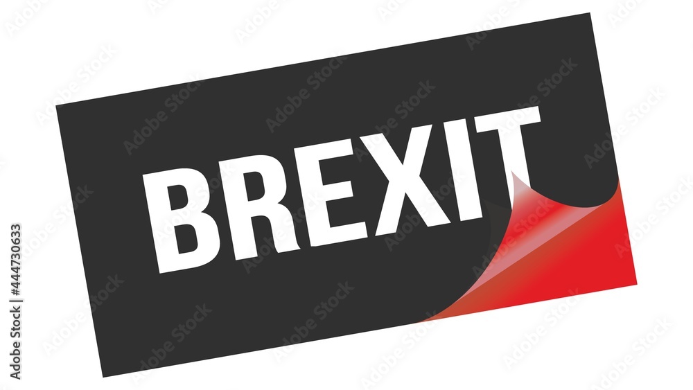 BREXIT text on black red sticker stamp. BREXIT text on black red sticker stamp.