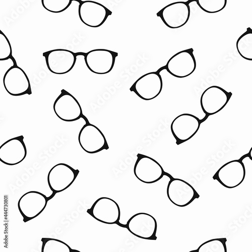 Glasses Pattern. Vector Seamless Pattern Background or Wallpaper, Glasses Themed