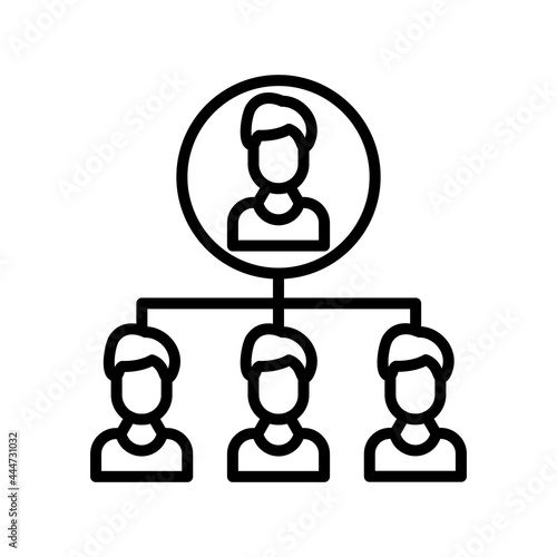 Organization Outline Vector Icon Design