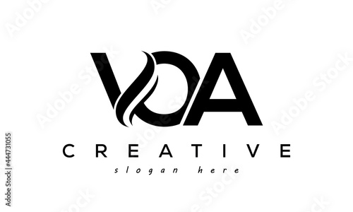 Letter VOA creative logo design vector	 photo