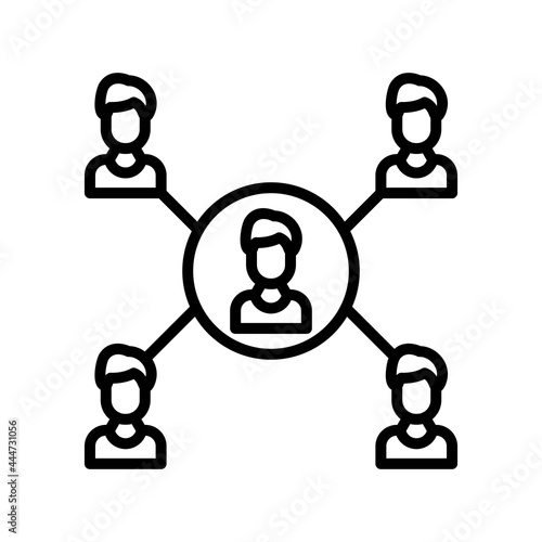 Network Outline Vector Icon Design