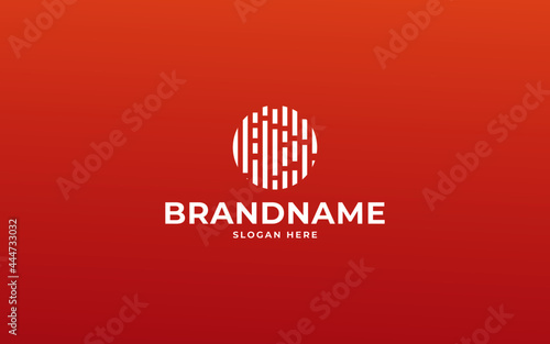 Tech Circle Connect symbol logo. Technology sign design