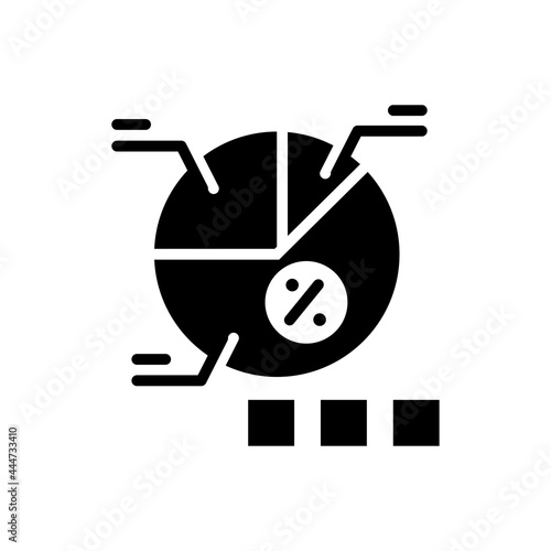 Market Graph vector solid icon. EPS 10 file marketing and advertising symbol