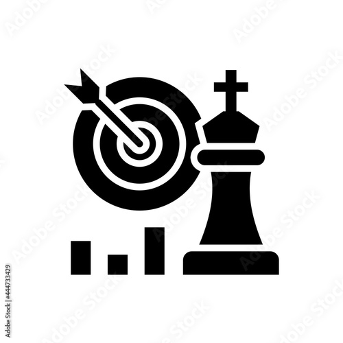 Strategy vector solid icon. EPS 10 file marketing and advertising symbol