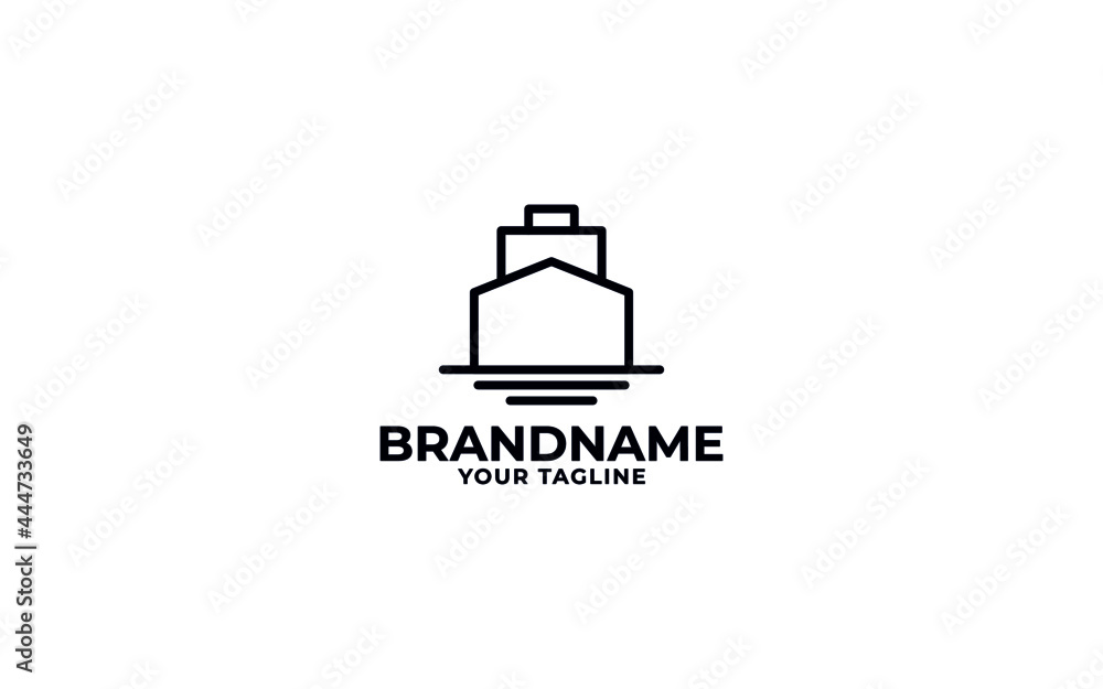 Ship line art minimalist symbol sign logo Ship line art minimalist symbol sign logo