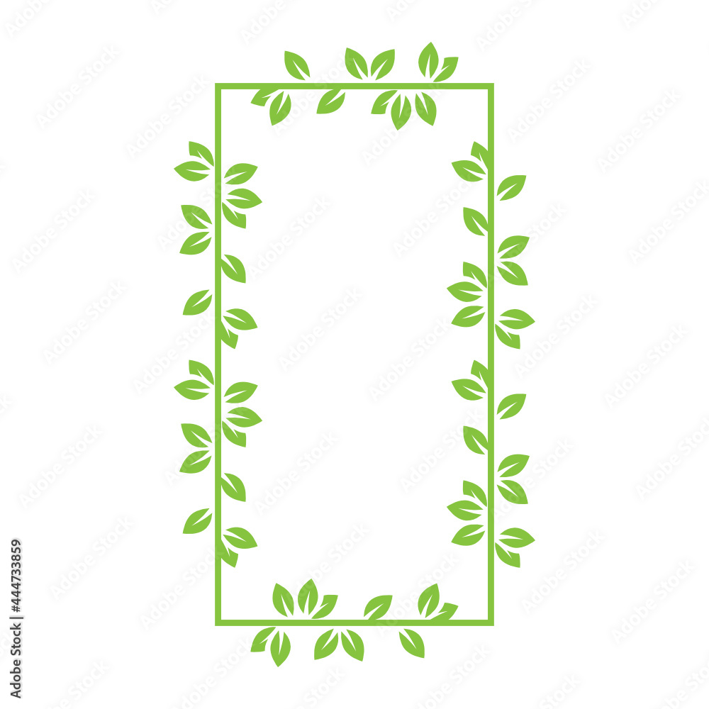 Obraz premium green leaves frame