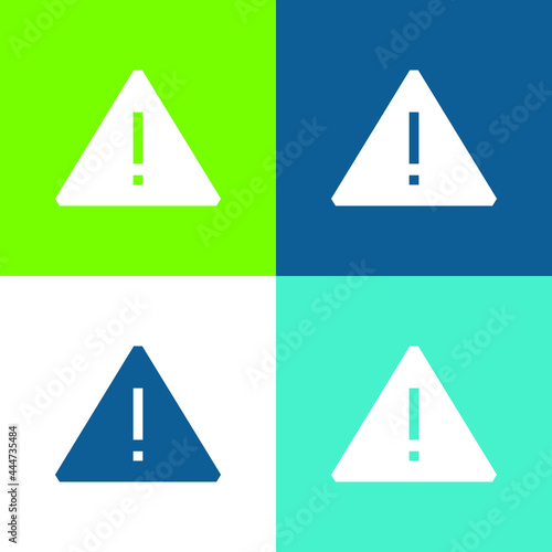 Attention Flat four color minimal icon set