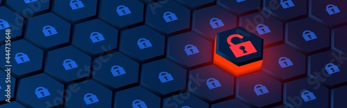Canvas Print Visualization of cyber attacks