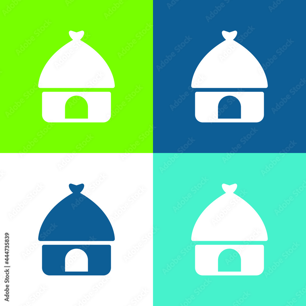 African Flat four color minimal icon set African Flat four color minimal icon set