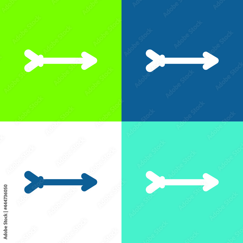 Arrow Flat four color minimal icon set Arrow Flat four color minimal icon set