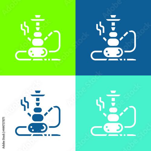 Bong Flat four color minimal icon set