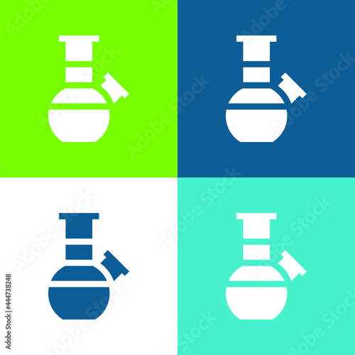 Bong Flat four color minimal icon set