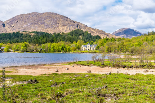 A view west across Loch Shiel, Scotland on a summers day