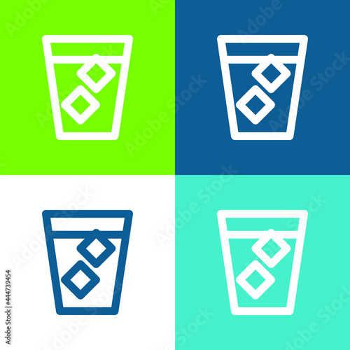 Big Spirit Flat four color minimal icon set
