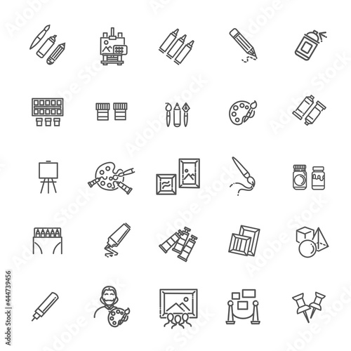 Outline web icon set - drawing tools