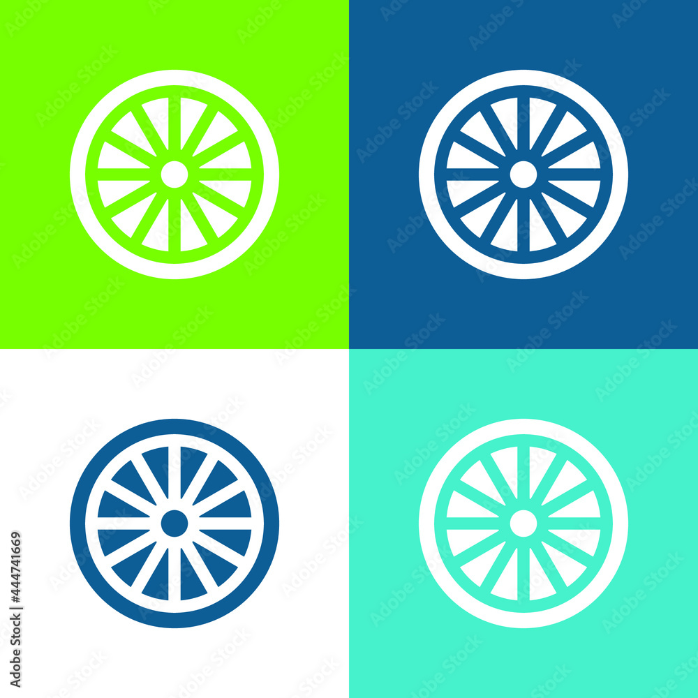 Ashoka Flat four color minimal icon set
