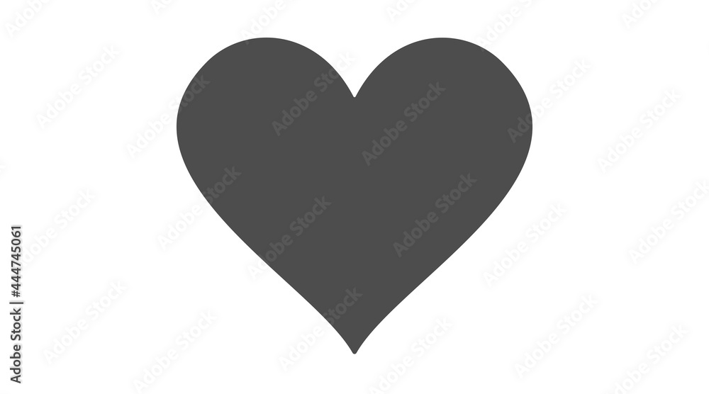 Heart icon. Shape love sign isolated on a background. Vector health illustration.