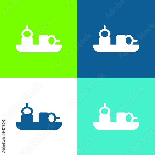 Appetizer Flat four color minimal icon set
