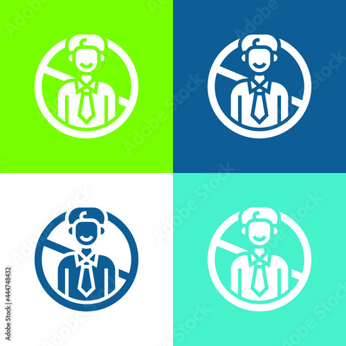 Blacklist Flat four color minimal icon set