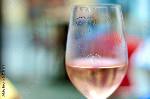 glass of wine rose summer 