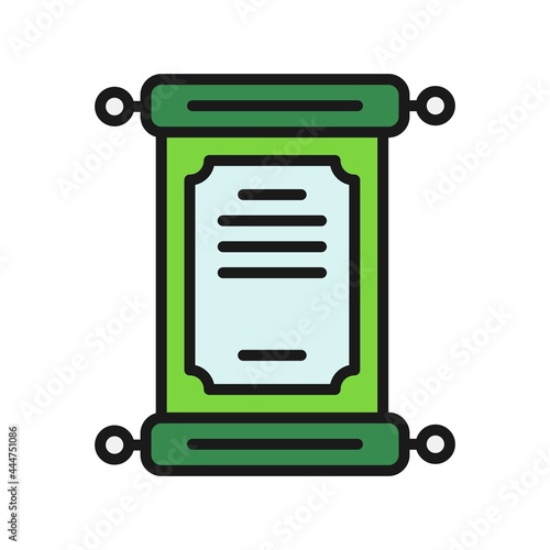 Manuscript Line Filled Vector Icon Design
