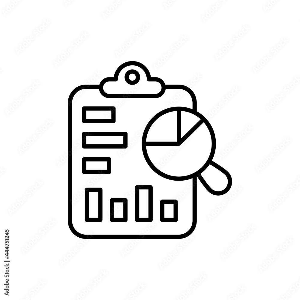 Marketing Analysis vector outline icon. EPS 10 file marketing and advertising symbol Marketing Analysis vector outline icon. EPS 10 file marketing and advertising symbol