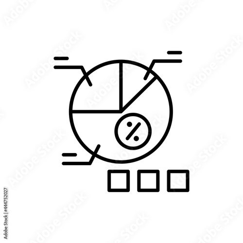Market Graph vector outline icon. EPS 10 file marketing and advertising symbol