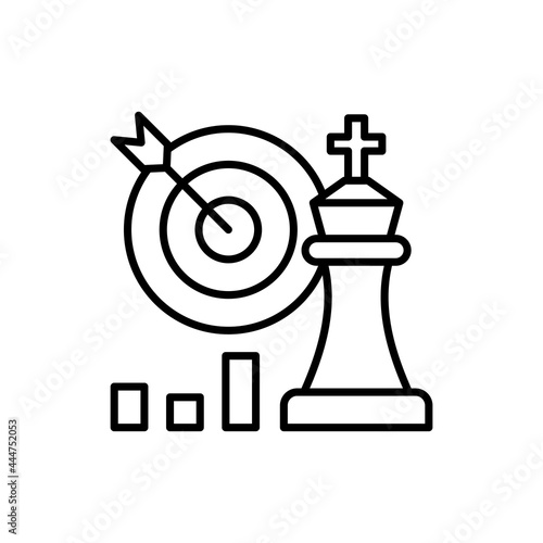 Strategy vector outline icon. EPS 10 file marketing and advertising symbol