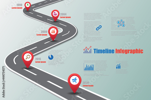 Business roadmap timeline infographic icons designed for abstract background template element modern diagram process web pages technology digital marketing data presentation chart Vector illustration