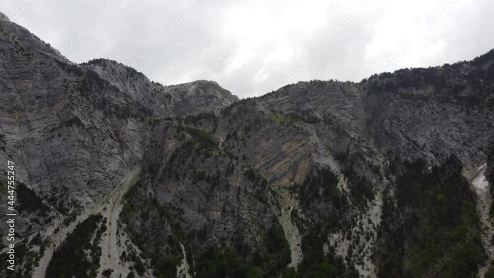 Incredible views in the Albanian Alps from Valbona pass, summer's day in Albania in the mountains, morning view of beautiful mountain range. High quality 4k footage Incredible views in the Albanian Alps from Valbona pass, summer's day in Albania in the mountains, morning view of beautiful mountain range. High quality 4k footage