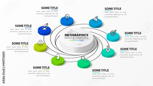 Infographic design template. Creative concept with 8 steps