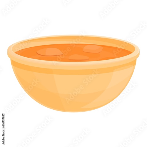 Tomato soup icon cartoon vector. Vegetable bowl. Hot food cream