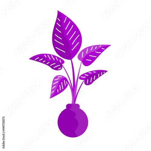 Plant in pot vector pattern background for t shirt print
