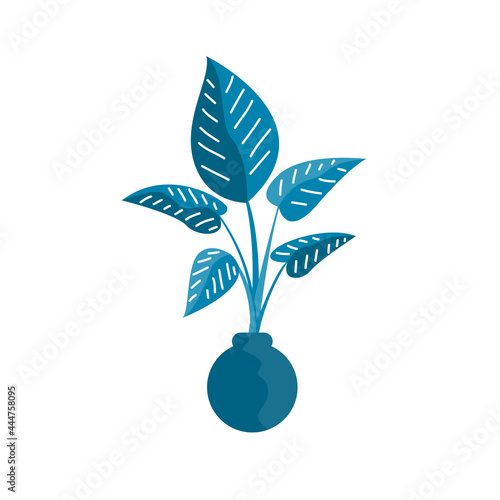 Plant in pot vector pattern background for t shirt print