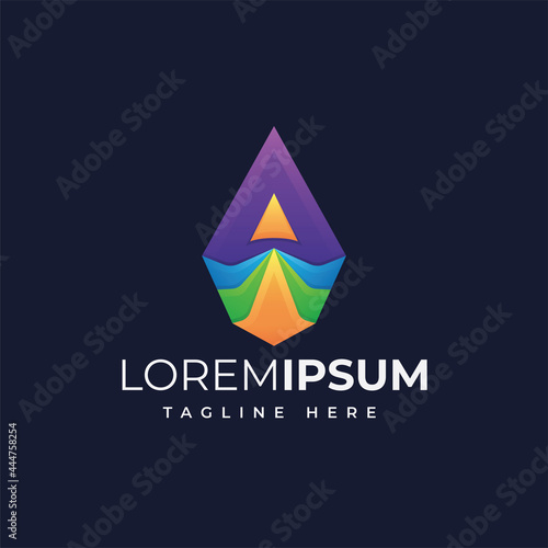 colorful travel modern logo template vector