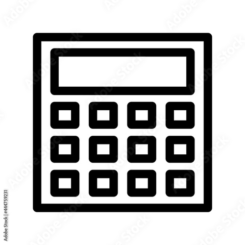 Calculator Outline Vector Icon Design