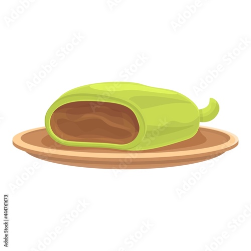 Vegetable roll icon cartoon vector. Chicken wrap. Vegetable food