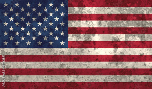 American flag grunge background backdrop - High quality detailed USA flag illustration with dirty elements
