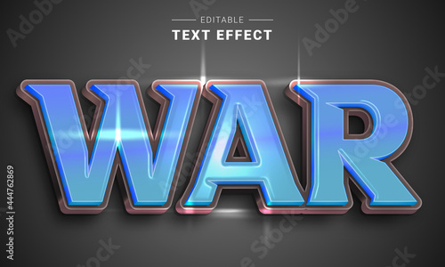 Editable text style effect - War Cinematic text style theme.
