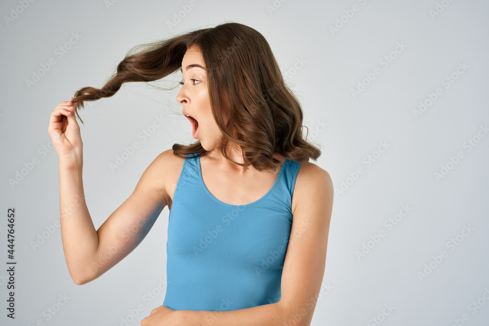 emotional woman holding her head surprise upset lifestyle emotional woman holding her head surprise upset lifestyle