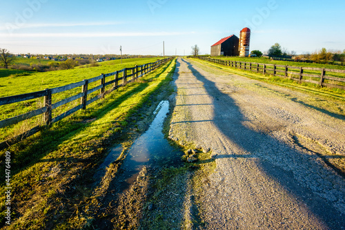 Road througha farm photo