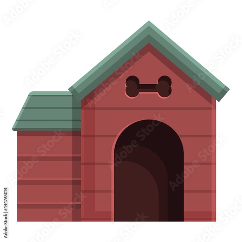 Dog pet kennel icon cartoon vector. Puppy house. Cute doghouse