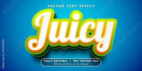 Text effects 3d juicy, editable text style