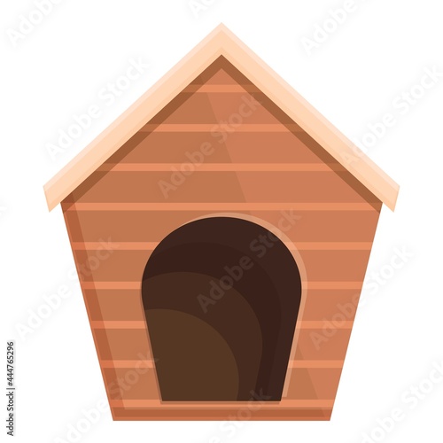 Cute dog kennel icon cartoon vector. Puppy house. Pet doghouse