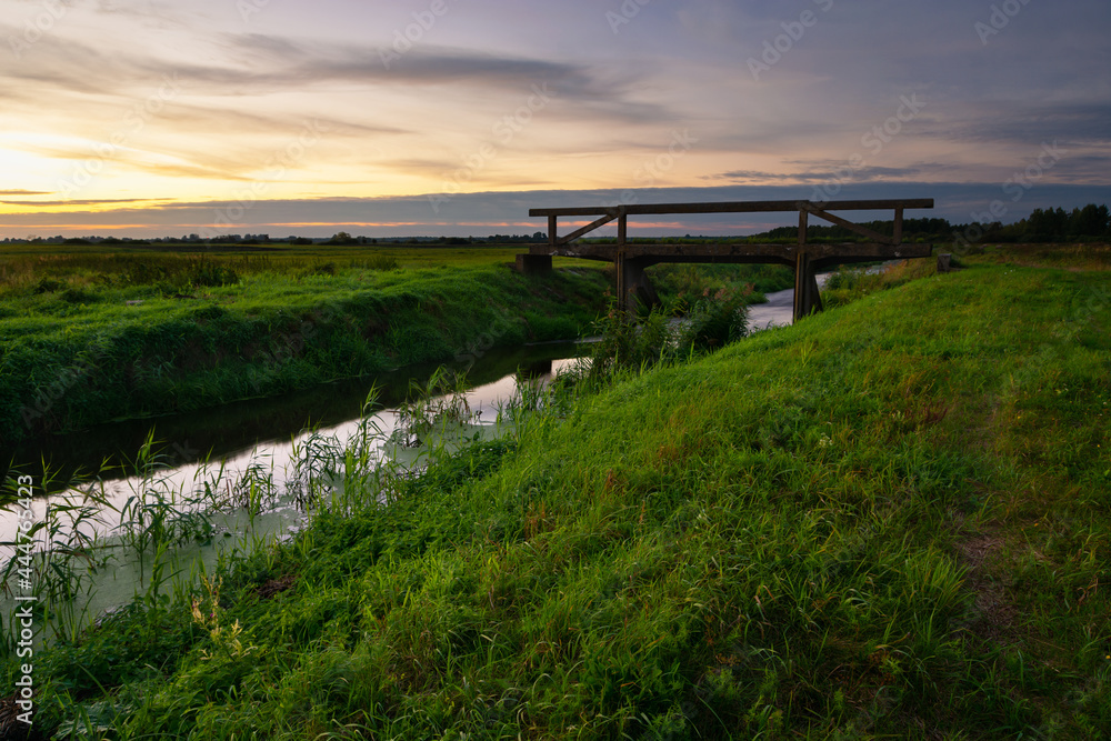 Concrete bridge over the Uherka river in eastern Poland