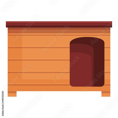 Large dog kennel icon cartoon vector. Puppy doghouse. Pet house