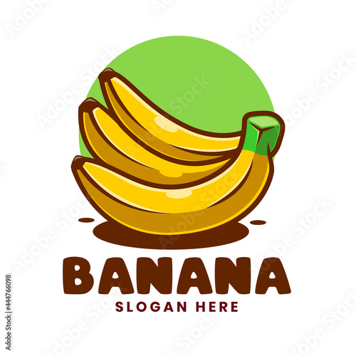 Banana Cartoon Logo Template