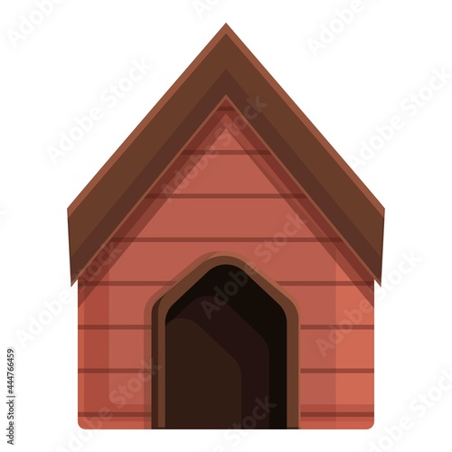 Style dog kennel icon cartoon vector. Animal cute house. Pet puppy house